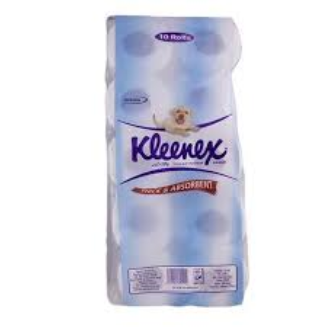 KLEENEX TOILET PAPER UNWRAPPED WHITE 10S
